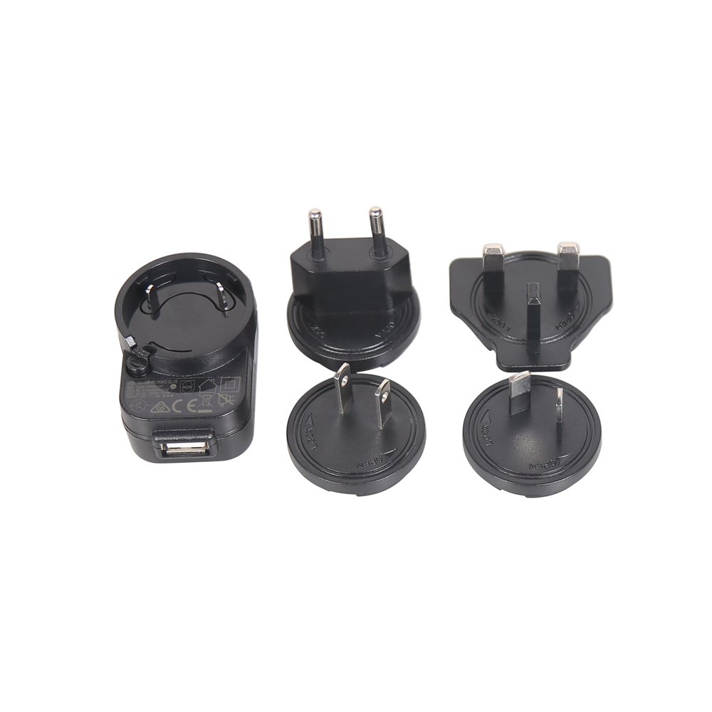 USB interchangeable plug adapter